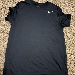 Nike Women's Black Muscle Tee with White Logo